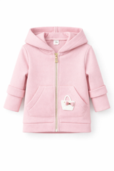 Bluzo-płaszczyk dziewczęcy pudrowy róż Donata 1425-18326-39