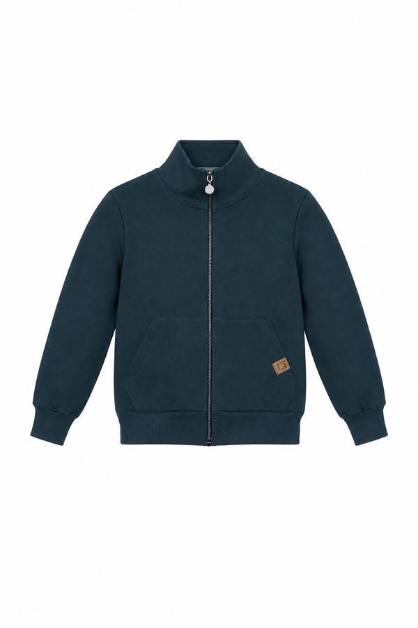 Bluza rozsuwana na stójce chłopiec zielony MiMi 9121-19926-49