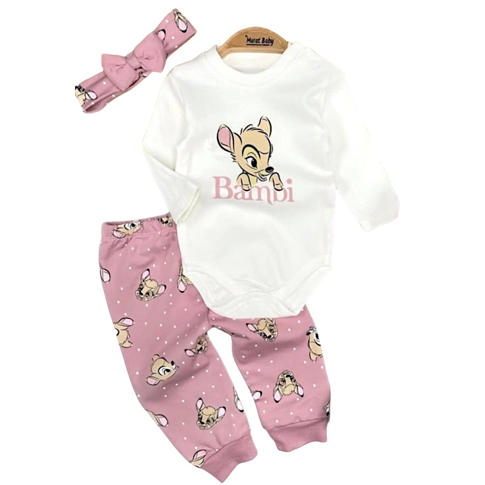 Bodysuit and headband set girly pink Murat Baby 9142-22125-40