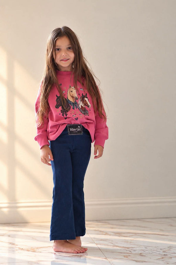 Bluza 3 konie dziewczynka malinowy Igomil 9302-22926-52