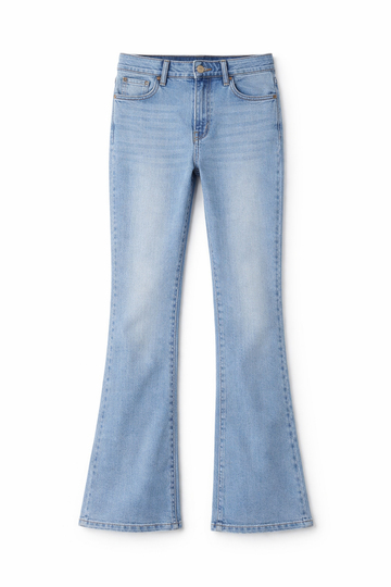 Spodnie dzwony jeans dziewczęce niebieskie Augi Denim 9641-20326-26