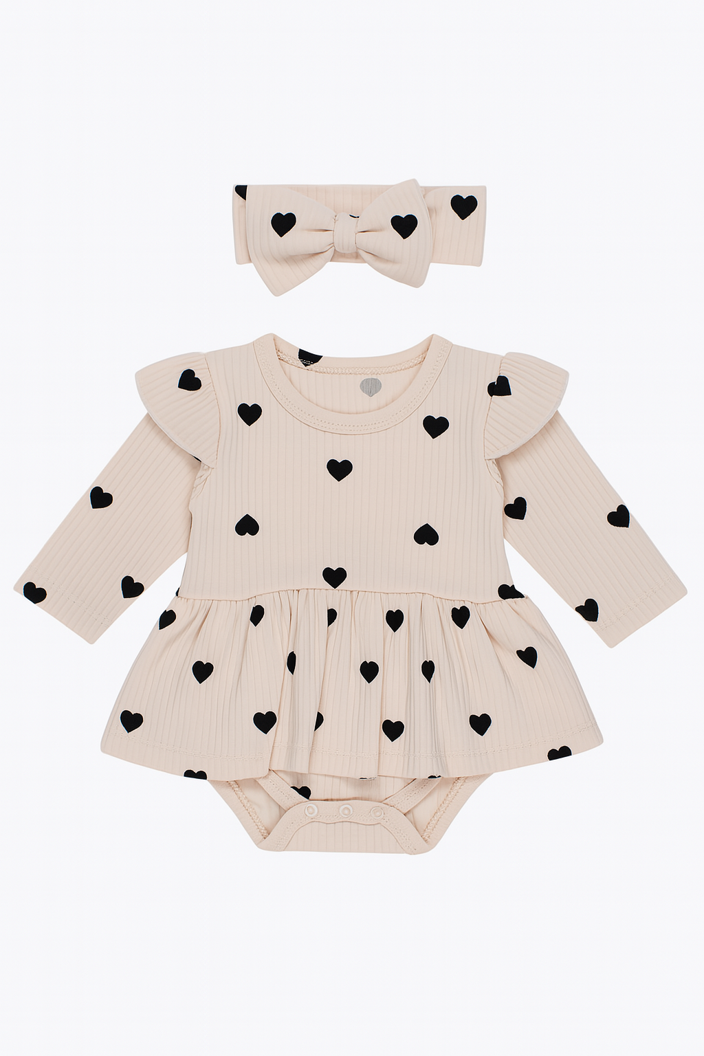 Sukienko-body z opaską dziewczęce beż Murat Baby 9667-16725