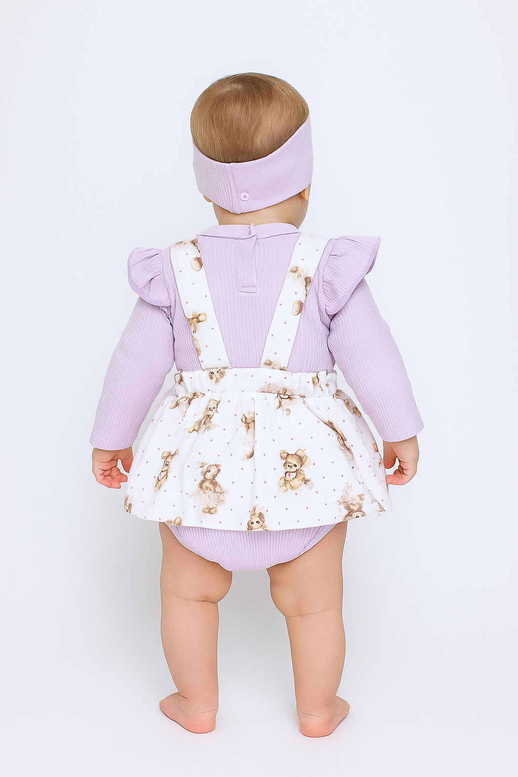 Body spódniczka i opaska dziewczęce lila Murat Baby 9669-5625-29