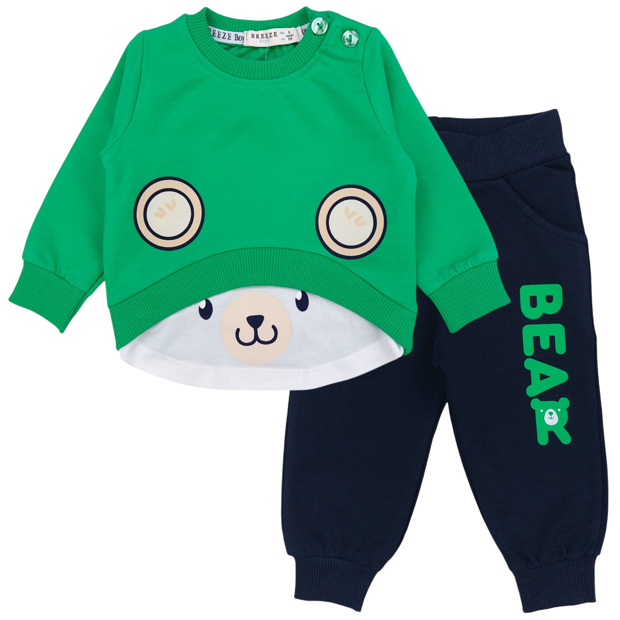 Dres BEAR chłopięcy zielony Breeze 19152-10924 GKMOC