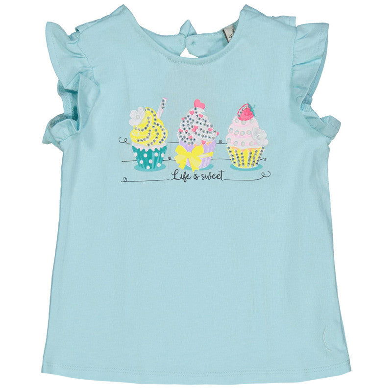 Birba Koszulka Baby Girl 44132-00 65B kolor turkusowy -  - #tag1# - #tag2# - #tag3# - #tag4#