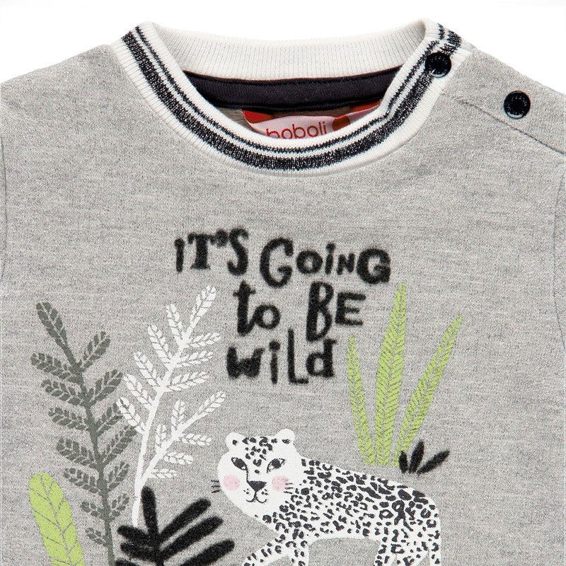 Bluza z cekinami dla dziewczynki Baby Boboli 211004-8034 kolor szary -  - #tag1# - #tag2# - #tag3# - #tag4#