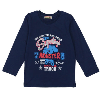 Bluzka Monster chłopak granat 47716-11223  GKMOC -  - #tag1# - #tag2# - #tag3# - #tag4#