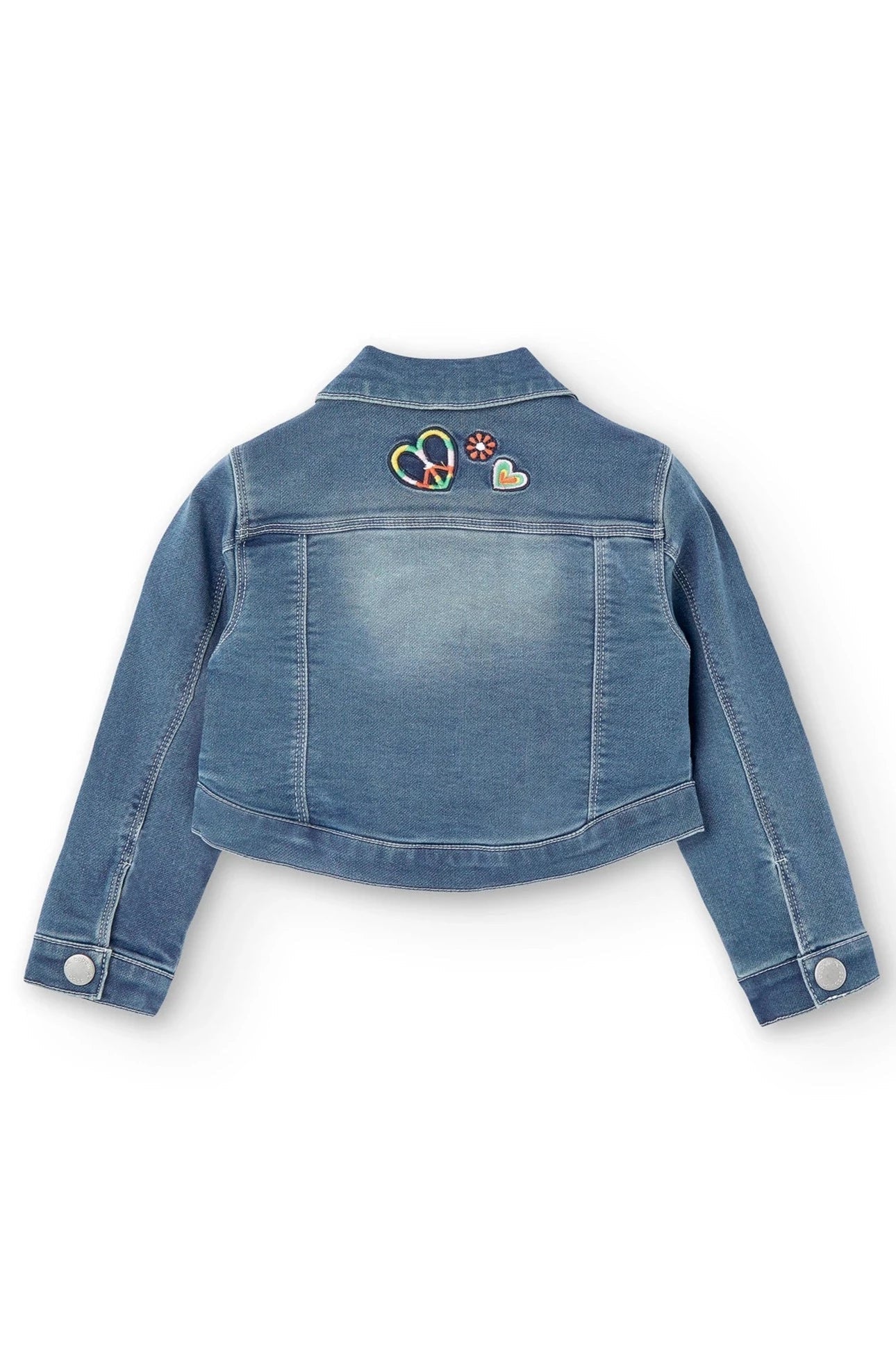 Boboli 216133-BLEACH Kurtka jeans dziewczynka kolor niebieski -  - #tag1# - #tag2# - #tag3# - #tag4#