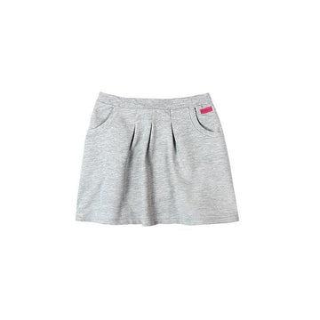 Boboli 465061-8018 Spódnica dziewczeca z kieszonkami i zakładkami kolor szary melanż -  - #tag1# - #tag2# - #tag3# - #tag4#