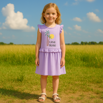 Girl's ruffle dress purple Mini Word 17056-13525-20