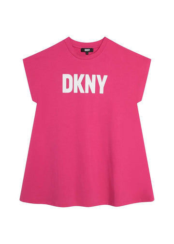 DKNY D32866-483 Sukienka codzienna dziewczynka kolor malinowy -  - #tag1# - #tag2# - #tag3# - #tag4#