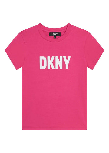 DKNY D35S73-483 T-shirt dziewczynka kolor malinowy -  - #tag1# - #tag2# - #tag3# - #tag4#