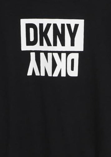 DKNY D35S81-09B Bluzka dziewczynka kolor czarny -  - #tag1# - #tag2# - #tag3# - #tag4#