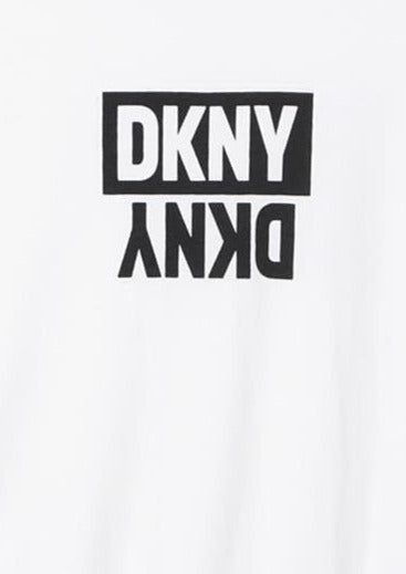 DKNY D35S81-10P Bluzka dziewczynka kolor biały -  - #tag1# - #tag2# - #tag3# - #tag4#