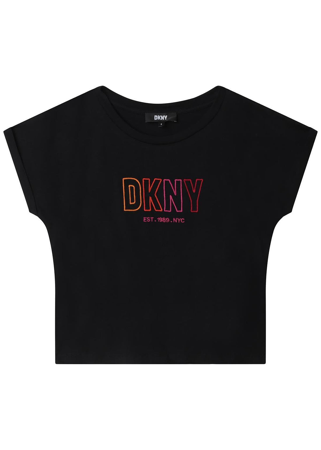 DKNY D35S82-09B Bluzka dziewczynka kolor czarny -  - #tag1# - #tag2# - #tag3# - #tag4#