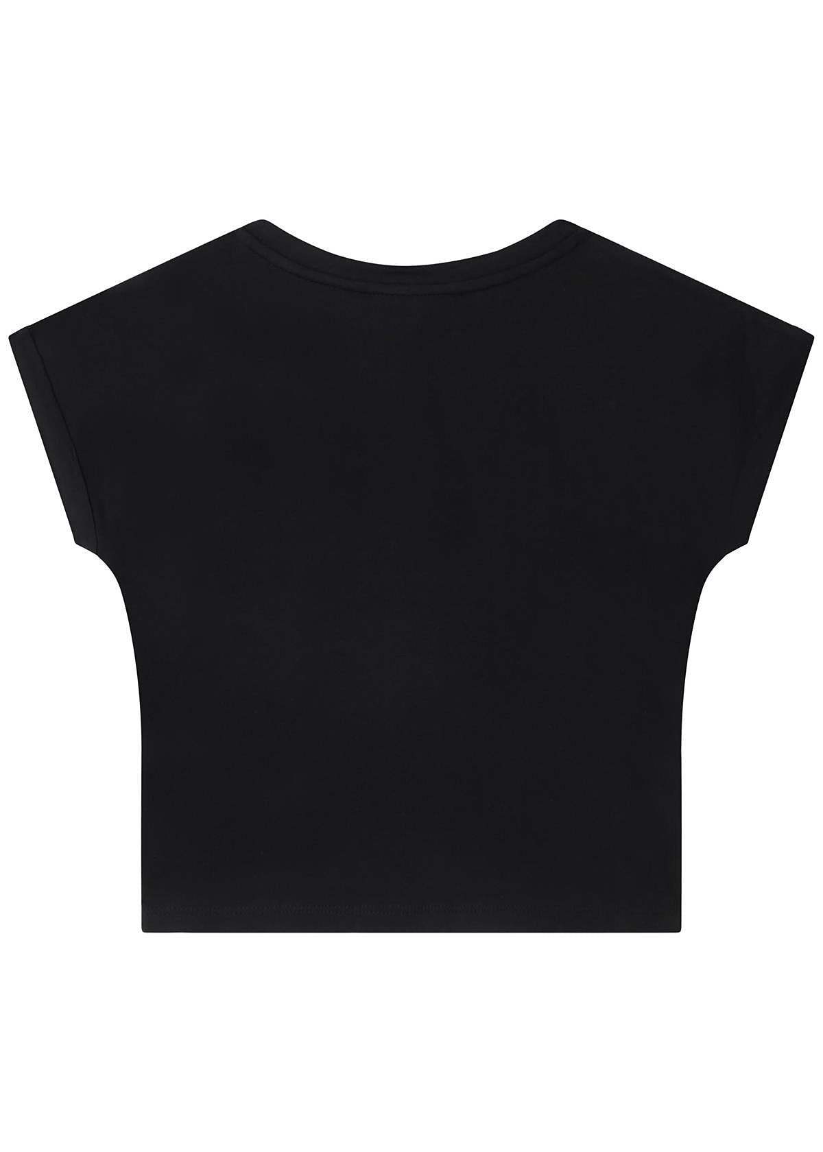 DKNY D35S82-09B Bluzka dziewczynka kolor czarny -  - #tag1# - #tag2# - #tag3# - #tag4#