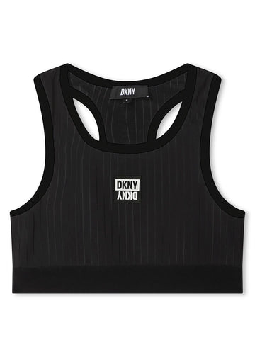 DKNY D35S91-09B Top koszulka na ramiączkach dziewczynka kolor czarny -  - #tag1# - #tag2# - #tag3# - #tag4#