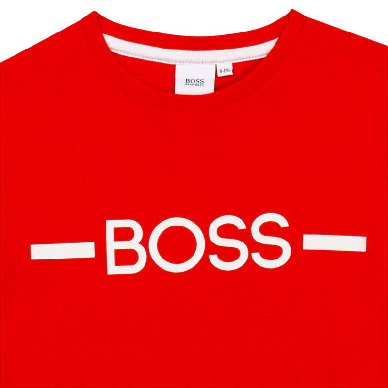 HUGO BOSS J25N29-992 Koszulka z krótkim rękawem chłopięca kolor czerwony -  - #tag1# - #tag2# - #tag3# - #tag4#