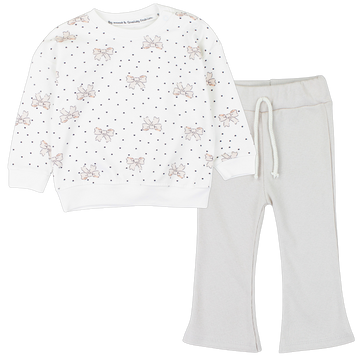 Girls' bell-bottom set beige Murat Baby 9193-22125-1