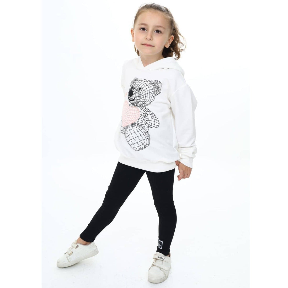 Komplet 2 części bluza getry Kwiaty dziewczęcy czarny Fano Kids 60151-29824 GKMOD -  - #tag1# - #tag2# - #tag3# - #tag4#