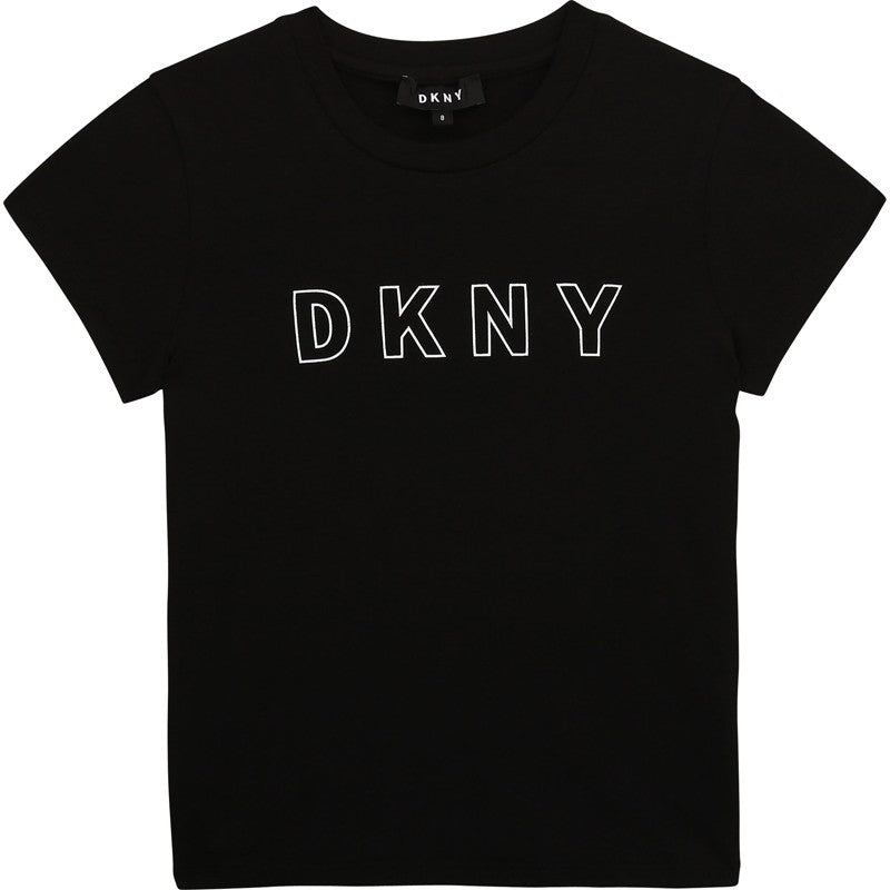 Koszulka z krótkim rękawem dziewczęca DKNY D35R23-09B kolor czarny -  - #tag1# - #tag2# - #tag3# - #tag4#