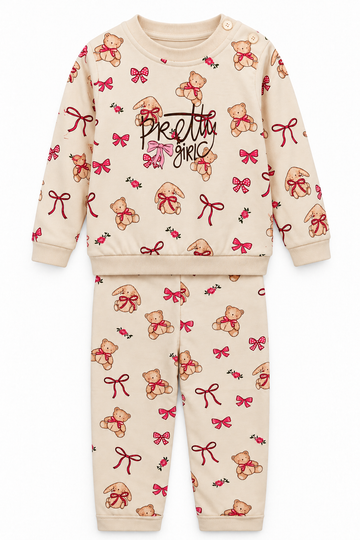 Dres w króliki i misie dziewczynka fuksja Breeze 23191-211026-21