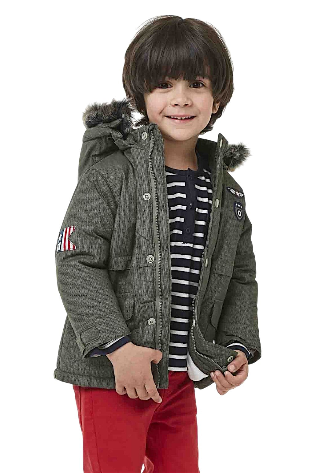 Losan 727-2003AC-184 kurtka parka kolor khaki