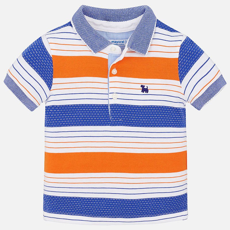 Mayoral 1132-73 Polo chłopięce kolor biały/niebieski/pomarańcz -  - #tag1# - #tag2# - #tag3# - #tag4#