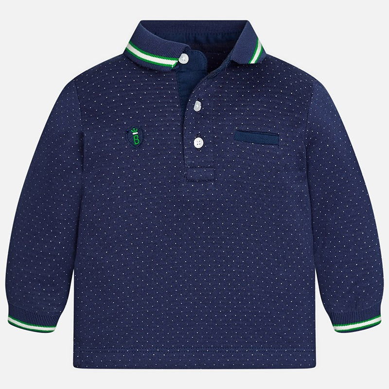 Mayoral 2115-88 Koszulka polo d/r żakard  kolor Granatowy -  - #tag1# - #tag2# - #tag3# - #tag4#