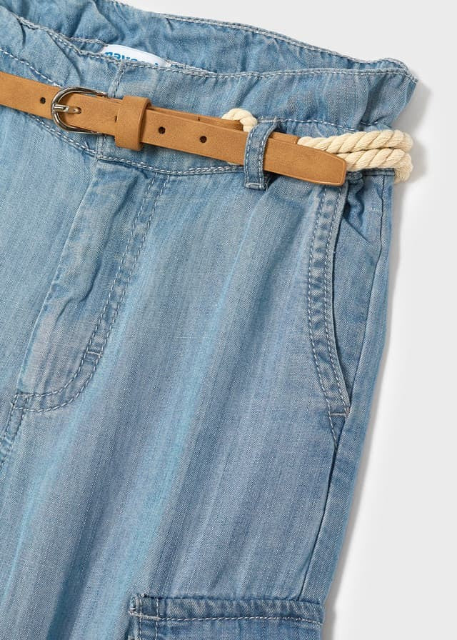Mayoral 22-03590-016 Spodnie z paskiem dziewczynka 3590-16 jeans -  - #tag1# - #tag2# - #tag3# - #tag4#