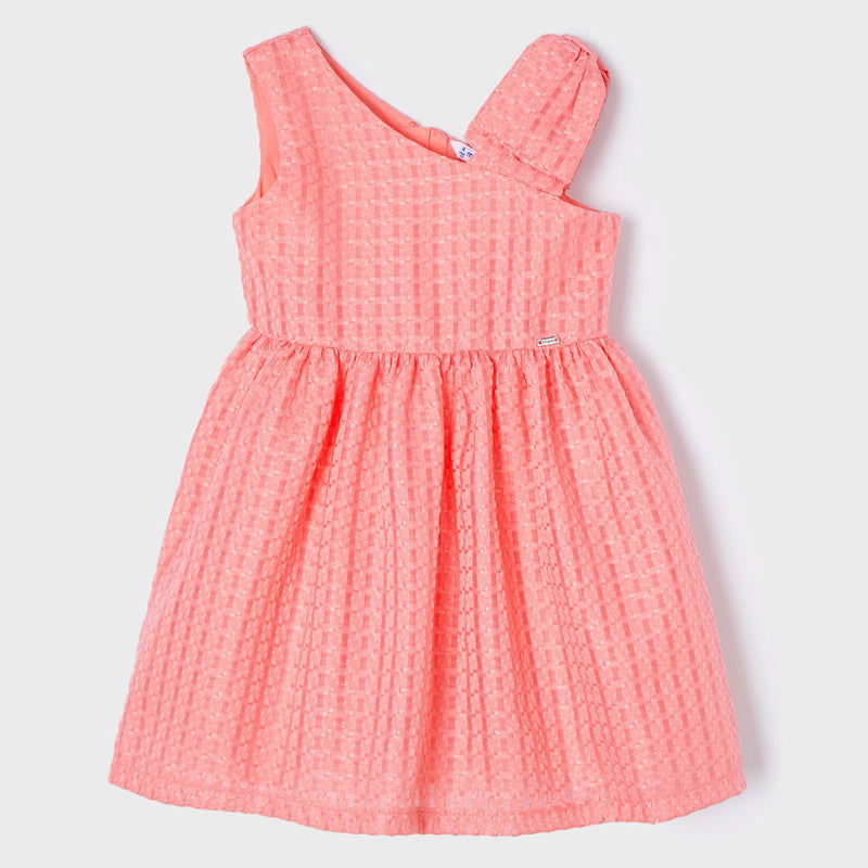 Mayoral 22-03915-045 Sukienka elegancka dla dziewczynki 3915-45 koralowy -  - #tag1# - #tag2# - #tag3# - #tag4#