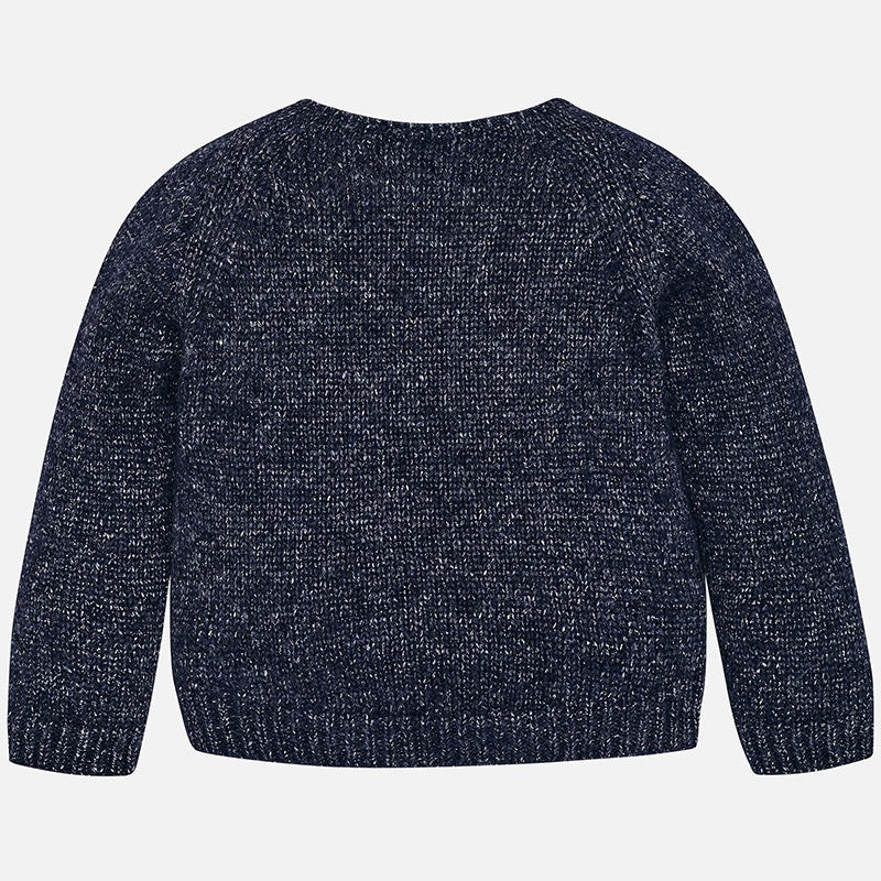 Mayoral 4322-32 Sweter dziewczęcy wkładany przez głowę granat -  - #tag1# - #tag2# - #tag3# - #tag4#