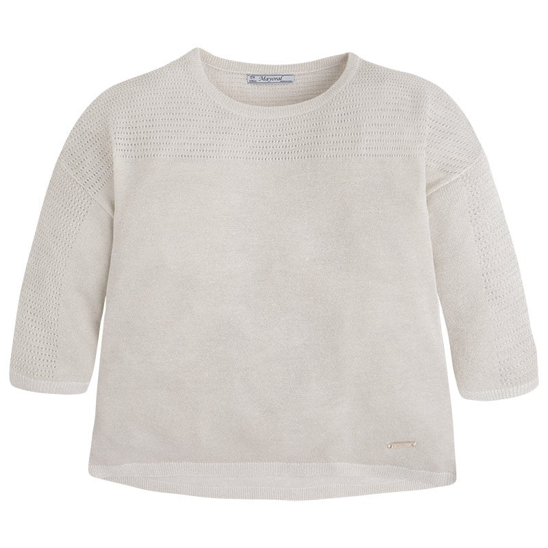 Mayoral 6310-58 Sweter trykot ażurowy kolor Złoty -  - #tag1# - #tag2# - #tag3# - #tag4#