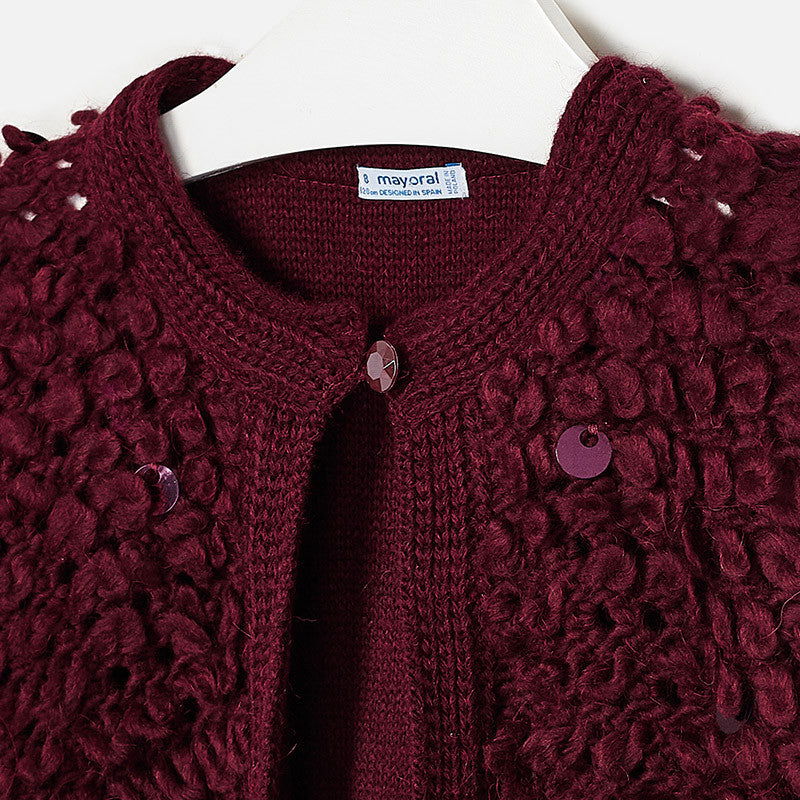 Mayoral 7328-27 Sweter dziewczęcy kolor bordo -  - #tag1# - #tag2# - #tag3# - #tag4#