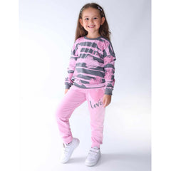 Tracksuit 2 pieces sweatshirt and pants girls pink Stella Kids 913-71024