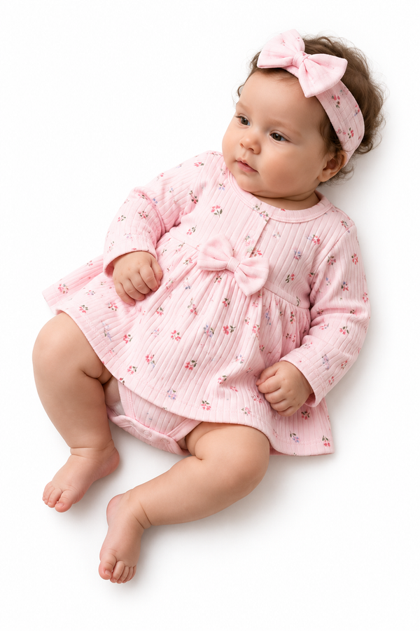 Body z opaską dziewczynka róż Adin 4110-30926-40
