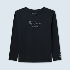 Pepe Jeans Koszulka z logo NURIA L/S junior dziewczyna PG502319-594 DULWICH