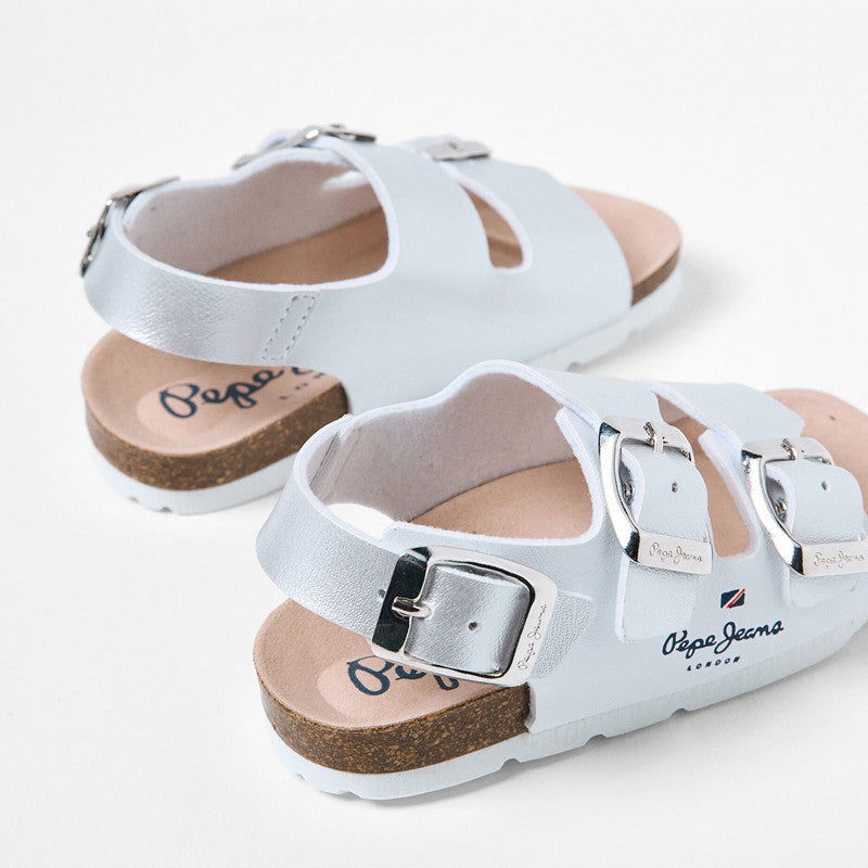 Pepe Jeans Sandały BIO CORP GIRL junior girl PGS90185-800 WHITE -  - #tag1# - #tag2# - #tag3# - #tag4#