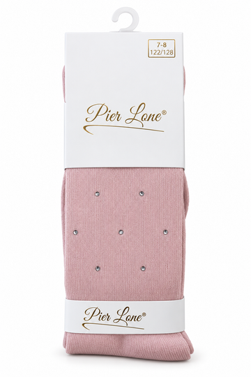 Rajstopy w cyrkonie pachnące dziewczynka róż Pier Lone U-701-211026-40