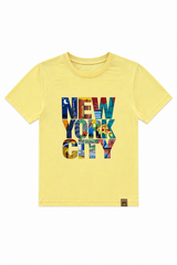 T-shirt chłopięcy żółty New York City MiMi 6890-29526-50