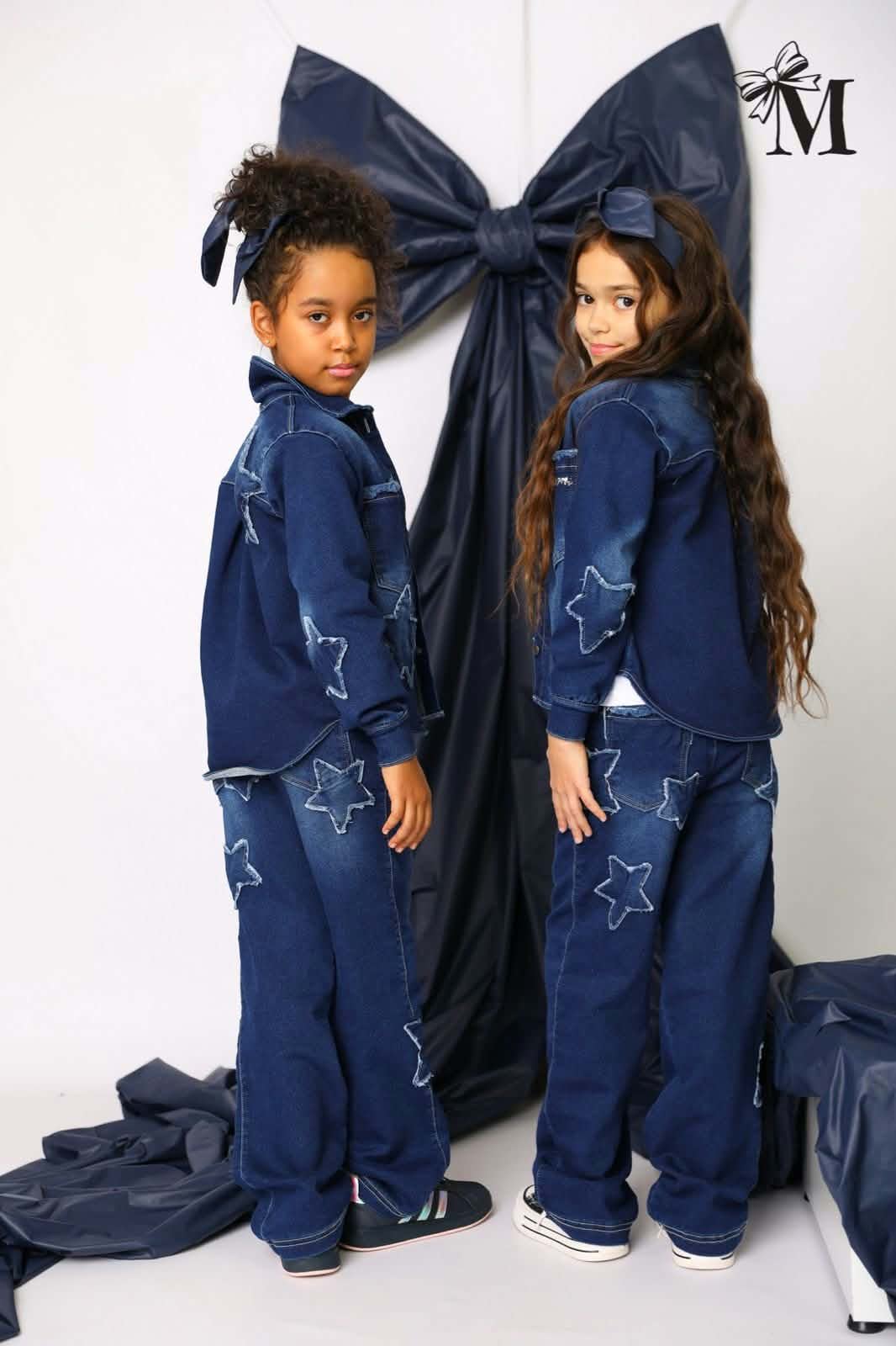 Spodnie jeansowe prosta nogawka gwiazdka dziewczynka jeans MałaMi 2231-191026-26