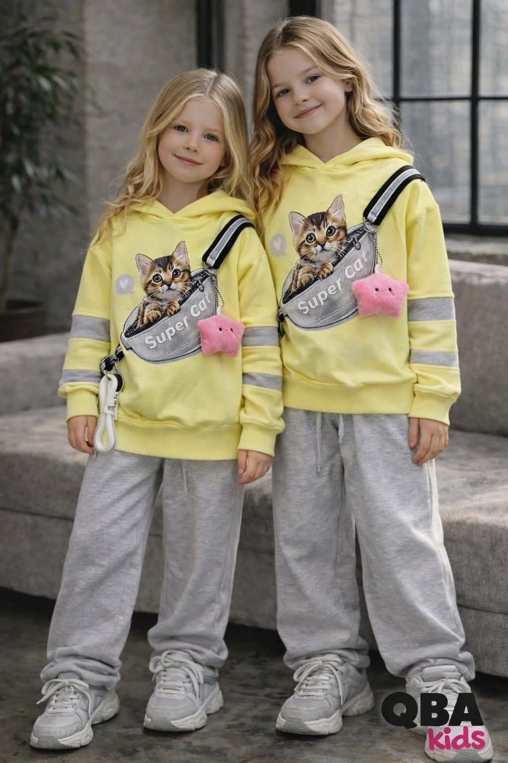 Bluza Super Cat dziewczęca żółta Qba Kids 3136-5226-50