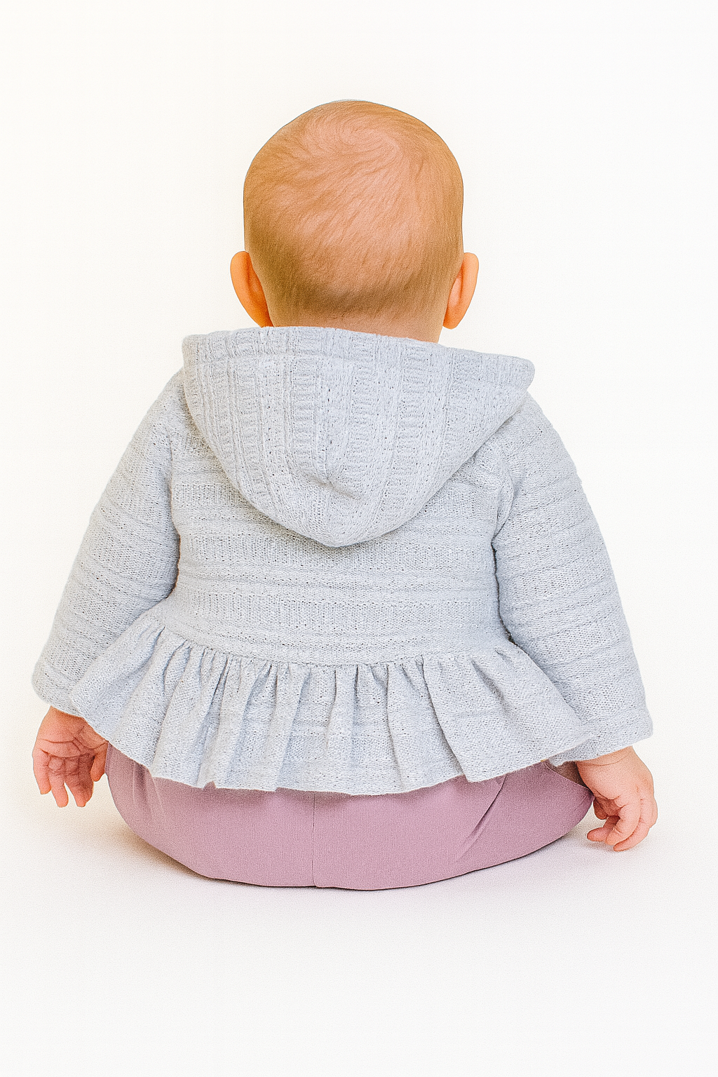 Komplet ze sweterkiem dziewczęcy popiel Arif Baby 1020-16725