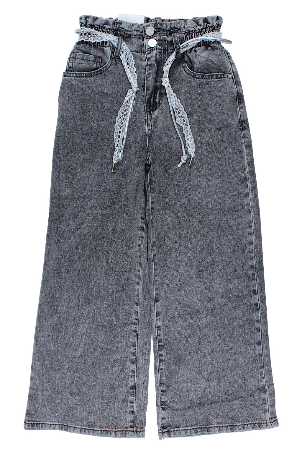Spodnie szwedy jeans szare dziewczęce szary Happy House LL-926-121025-42