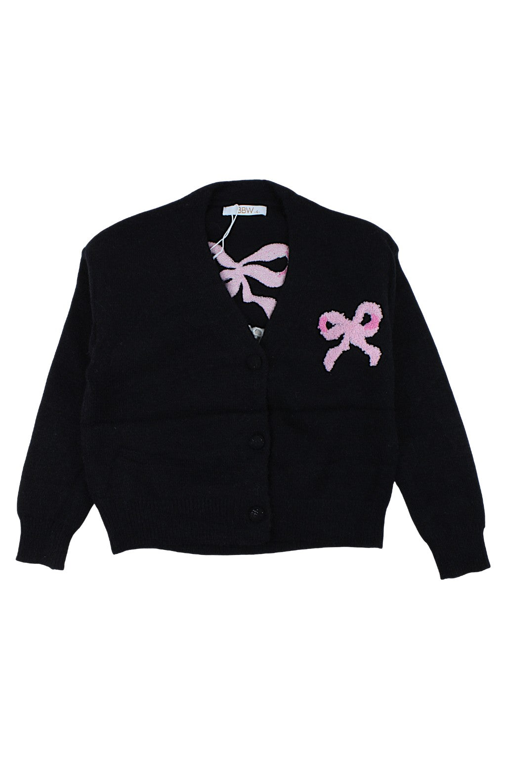 Sweter 2 misie dziewczęcy czarny BBW MY-2014-121025
