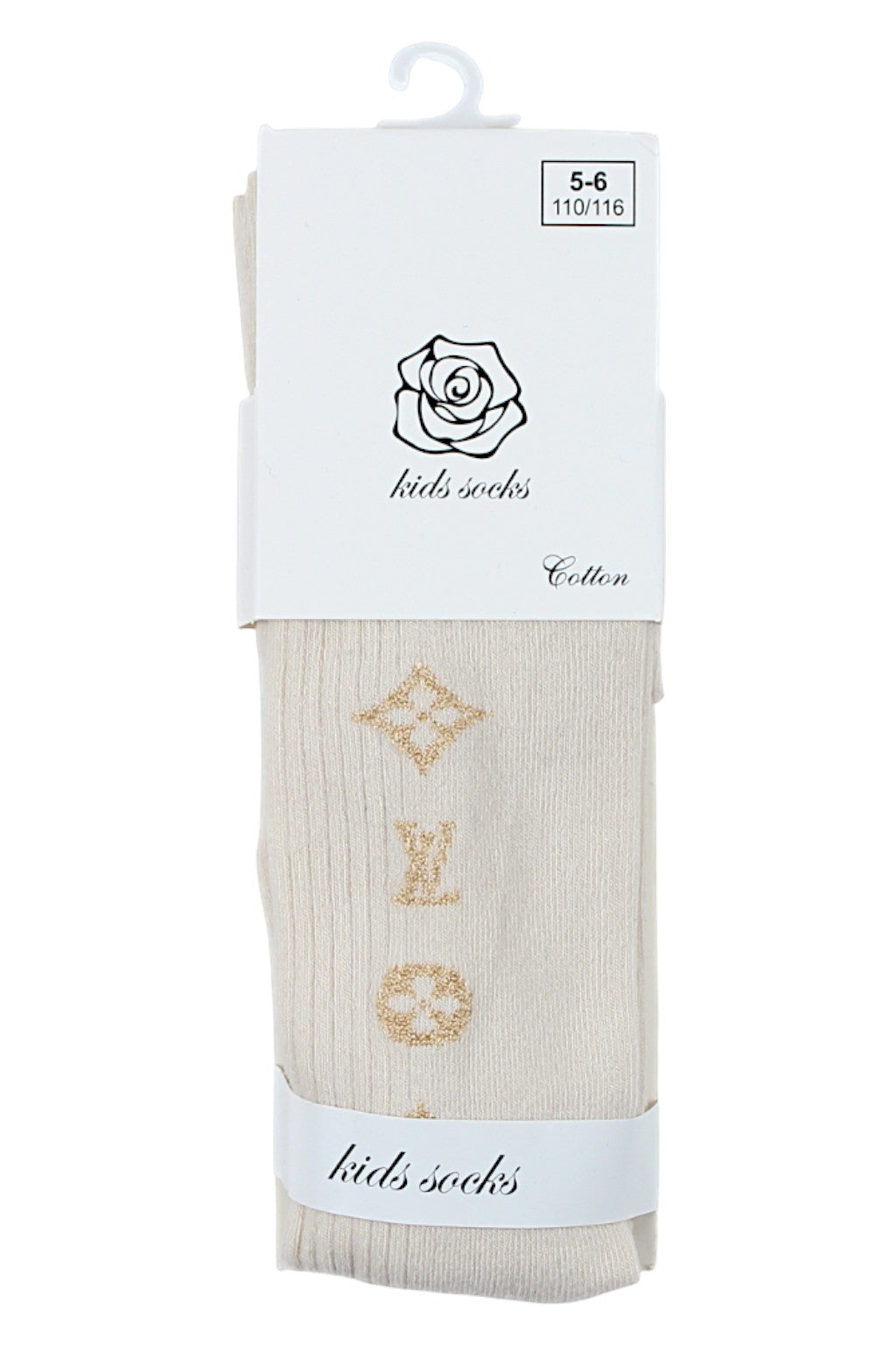 Rajstopy wzorek dziewczęce jasny beż Pier Lone Pl-1753-291025