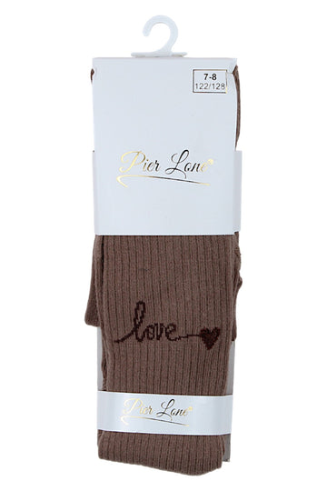 Rajstopy dziewczęce brązowe Pier Lone PL-2428-291025