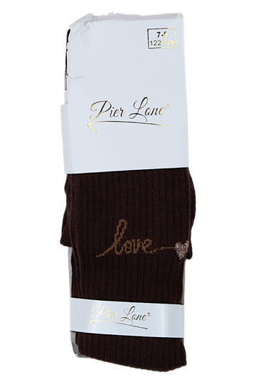 Rajstopy dziewczęce czekoladowe Pier Lone PL-2428-291025