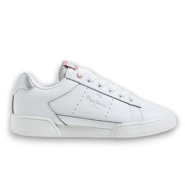 Pepe Jeans Sneakersy LAMBERT CLASSIC GIRL junior girl PGS30530-800 WHITE