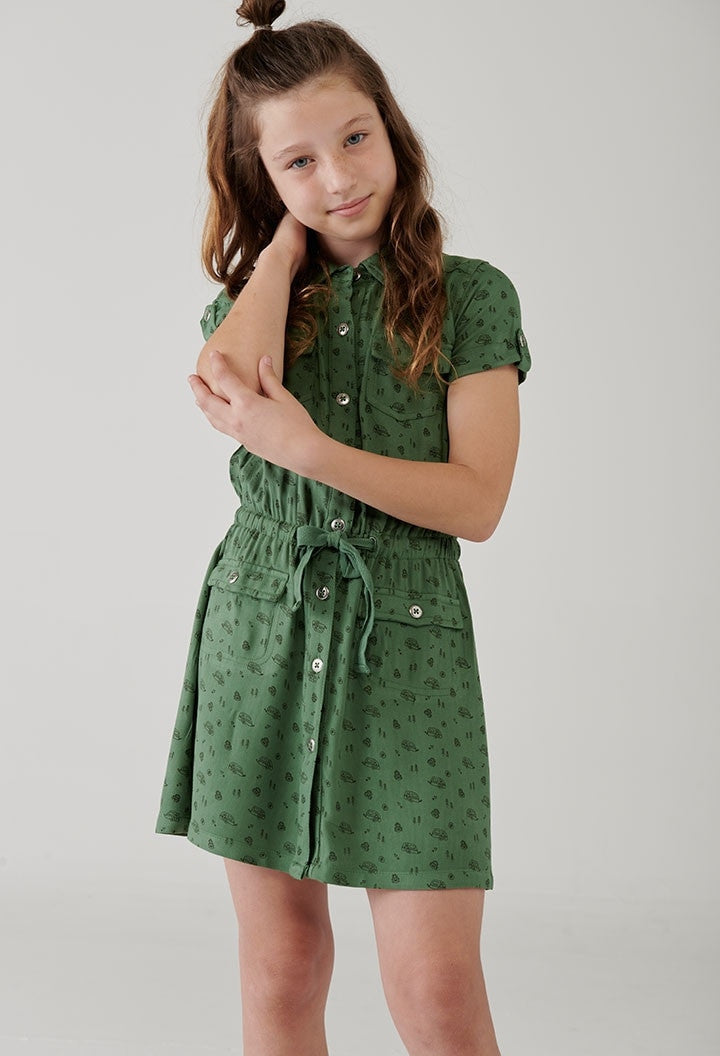 Dress for girls Boboli 444091-9808 color green